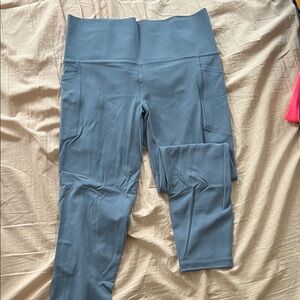 Athleta Blue High-Waisted Leggings